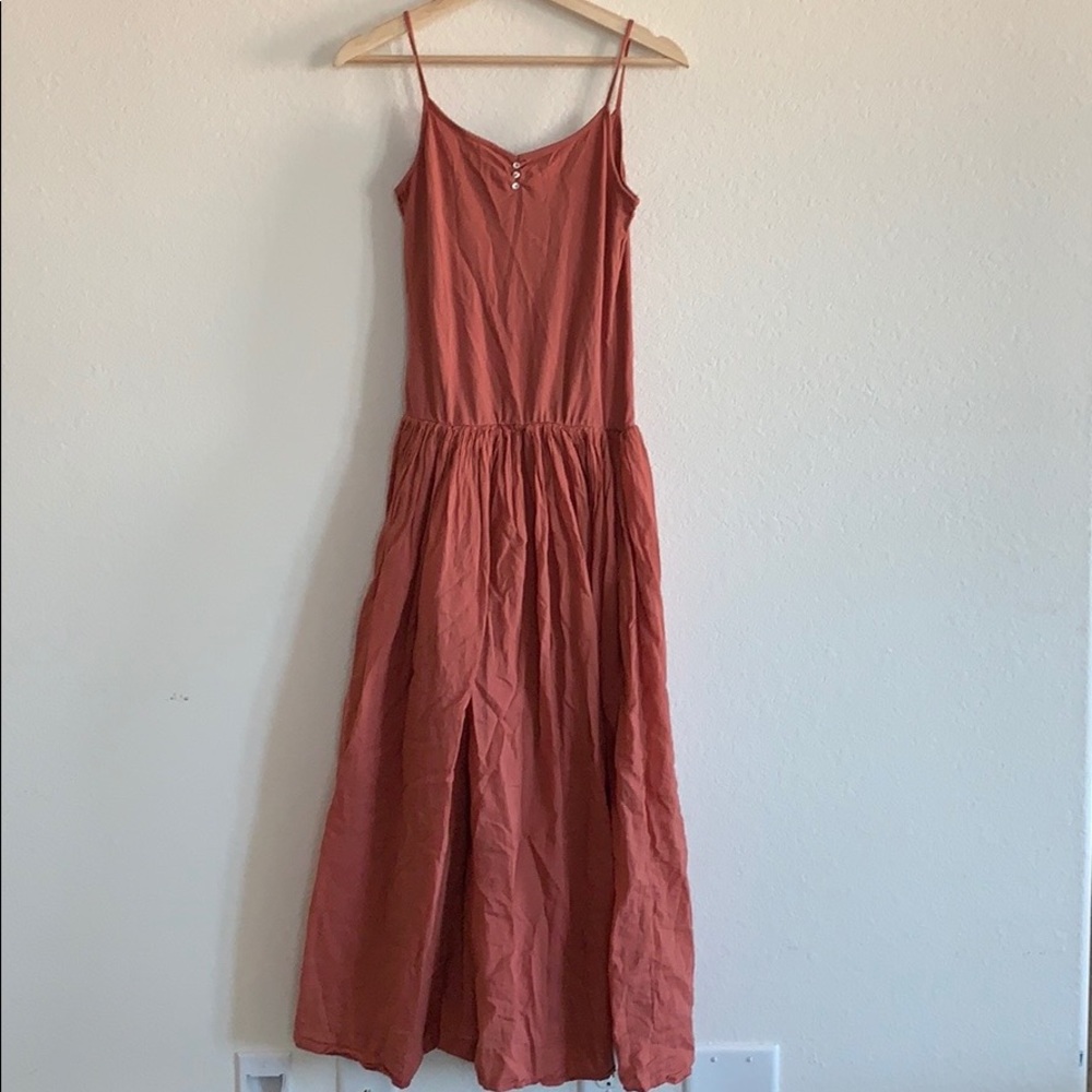 Zara basic | tank long dress in cotton - Picture 1 of 9